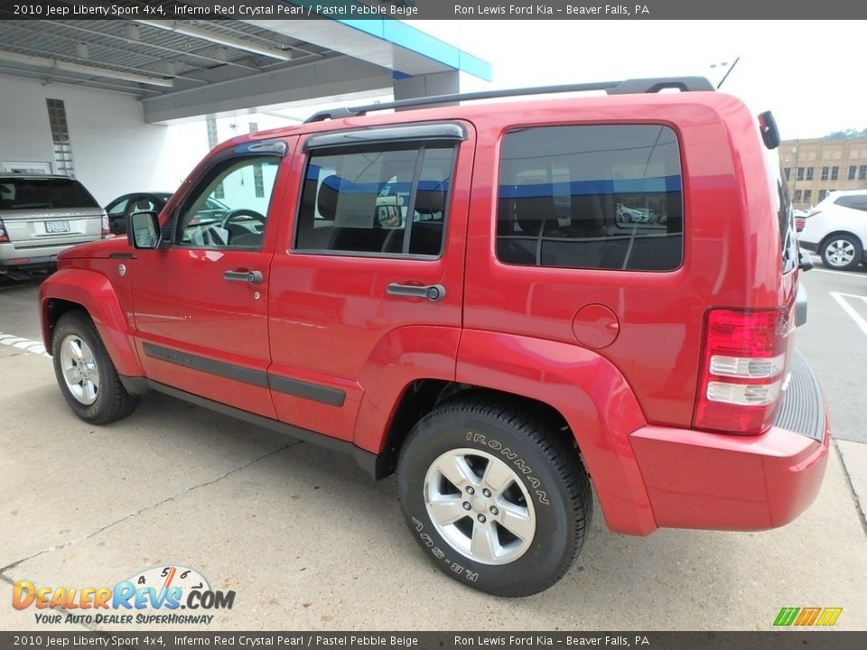 2010 Jeep Liberty Sport 4x4 Inferno Red Crystal Pearl / Pastel Pebble Beige Photo #6