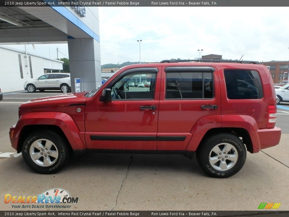 2010 Jeep Liberty Sport 4x4 Inferno Red Crystal Pearl / Pastel Pebble Beige Photo #7