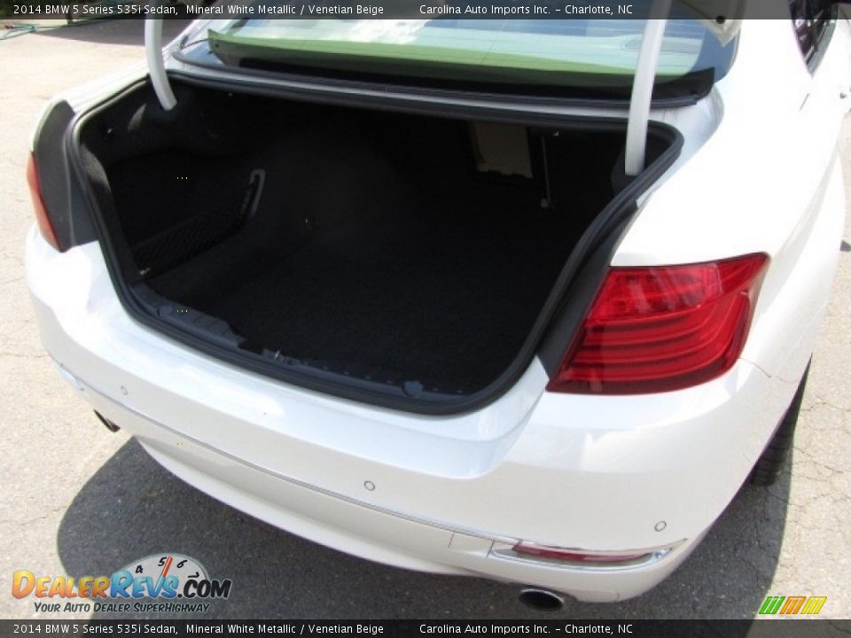 2014 BMW 5 Series 535i Sedan Mineral White Metallic / Venetian Beige Photo #21