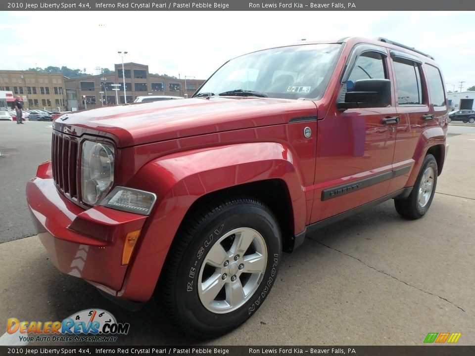 2010 Jeep Liberty Sport 4x4 Inferno Red Crystal Pearl / Pastel Pebble Beige Photo #8