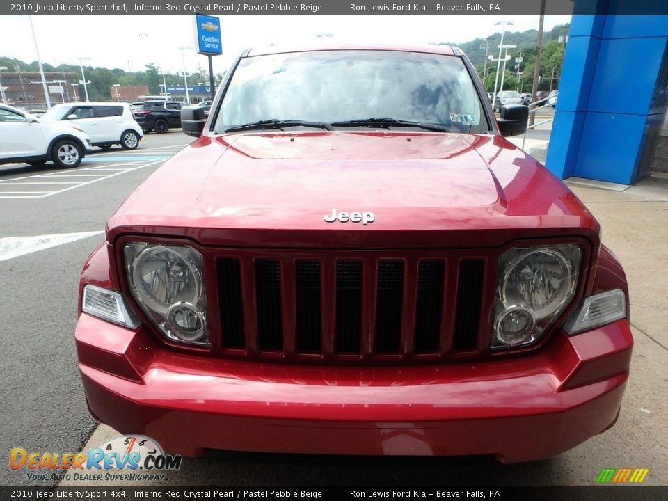 2010 Jeep Liberty Sport 4x4 Inferno Red Crystal Pearl / Pastel Pebble Beige Photo #9