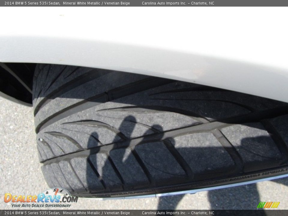 2014 BMW 5 Series 535i Sedan Mineral White Metallic / Venetian Beige Photo #27