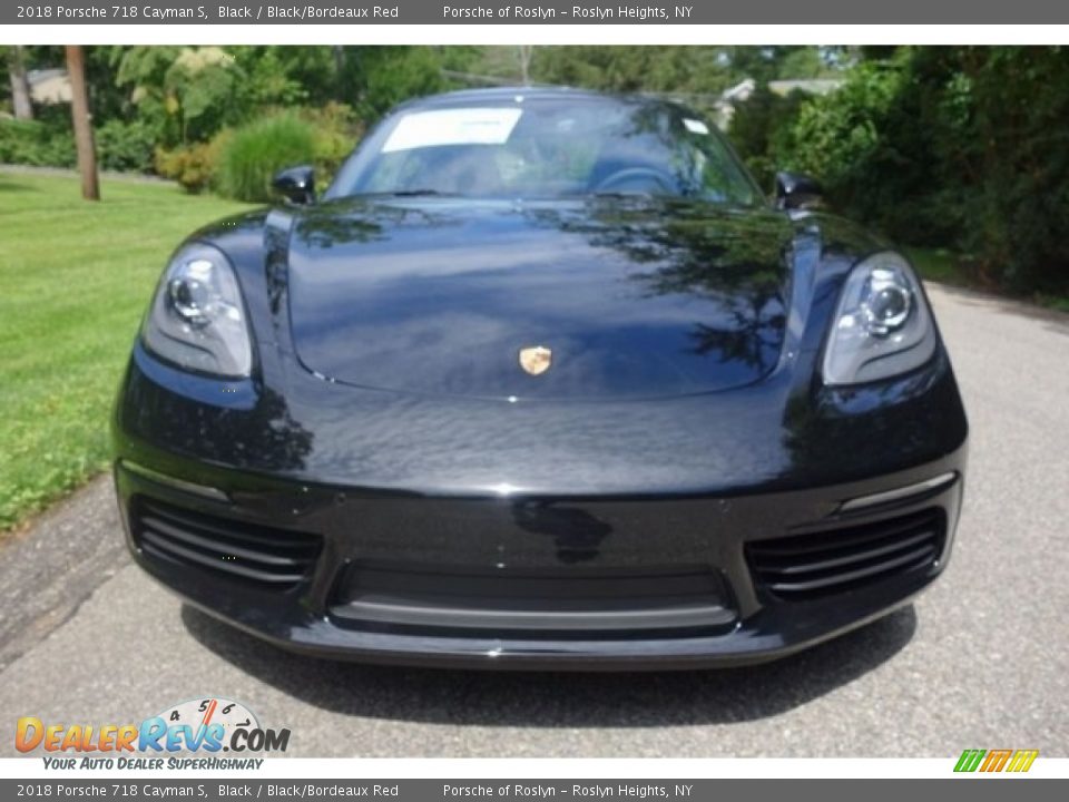 2018 Porsche 718 Cayman S Black / Black/Bordeaux Red Photo #2