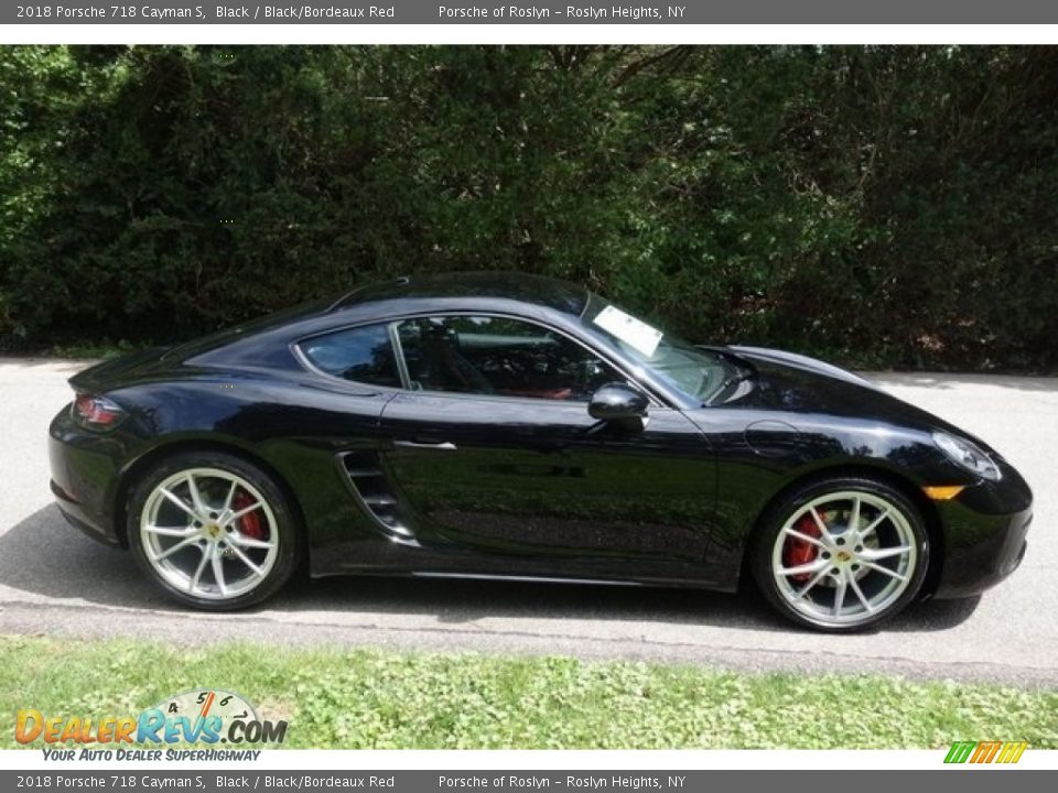 2018 Porsche 718 Cayman S Black / Black/Bordeaux Red Photo #5