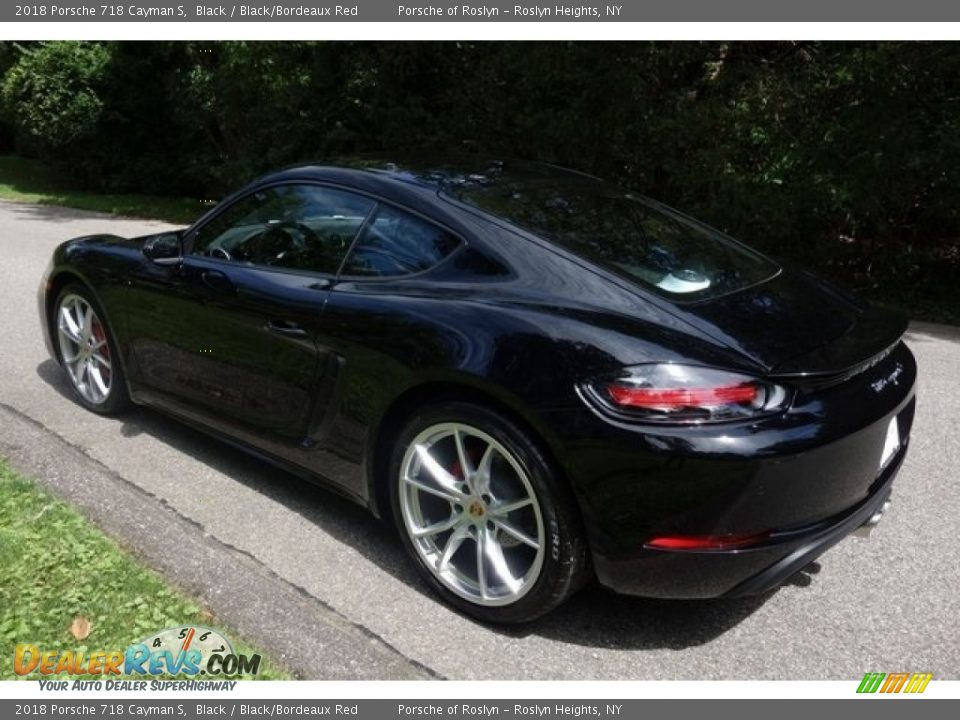 2018 Porsche 718 Cayman S Black / Black/Bordeaux Red Photo #6