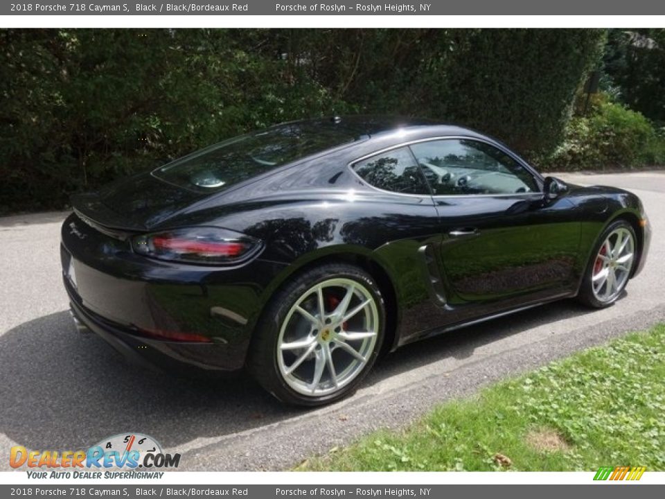2018 Porsche 718 Cayman S Black / Black/Bordeaux Red Photo #8