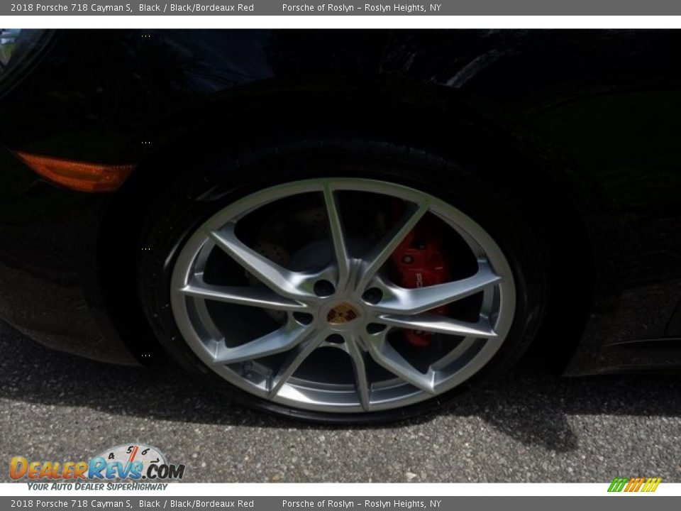 2018 Porsche 718 Cayman S Black / Black/Bordeaux Red Photo #9