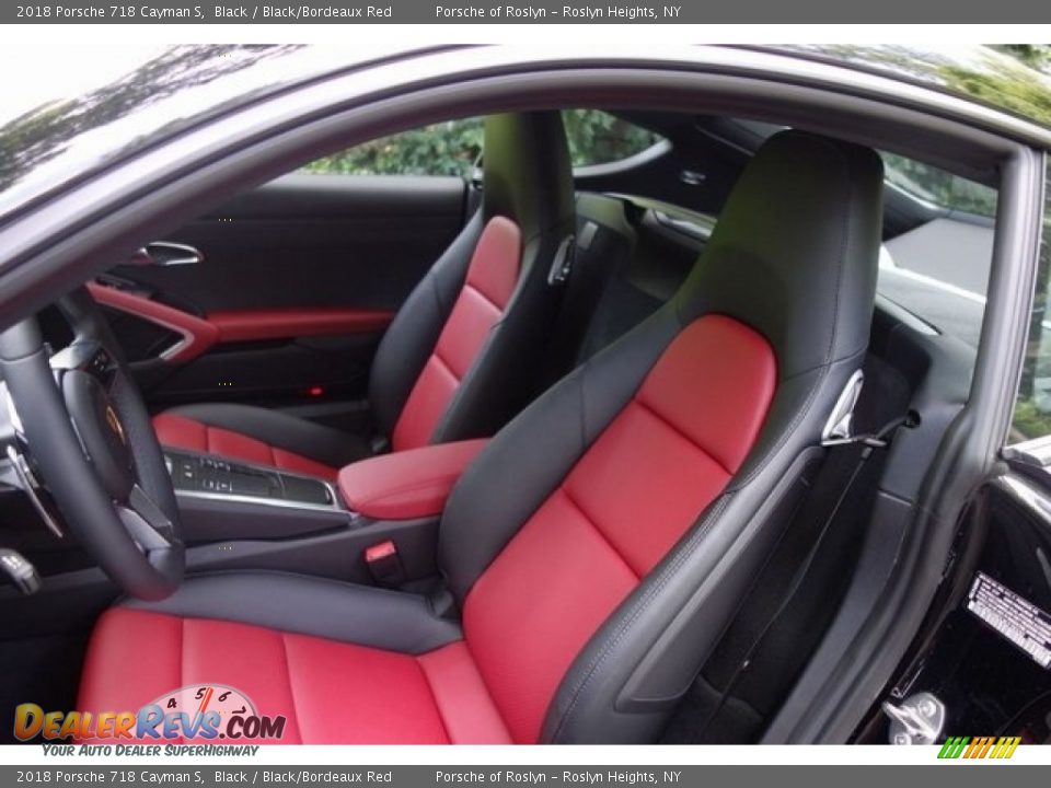 2018 Porsche 718 Cayman S Black / Black/Bordeaux Red Photo #11