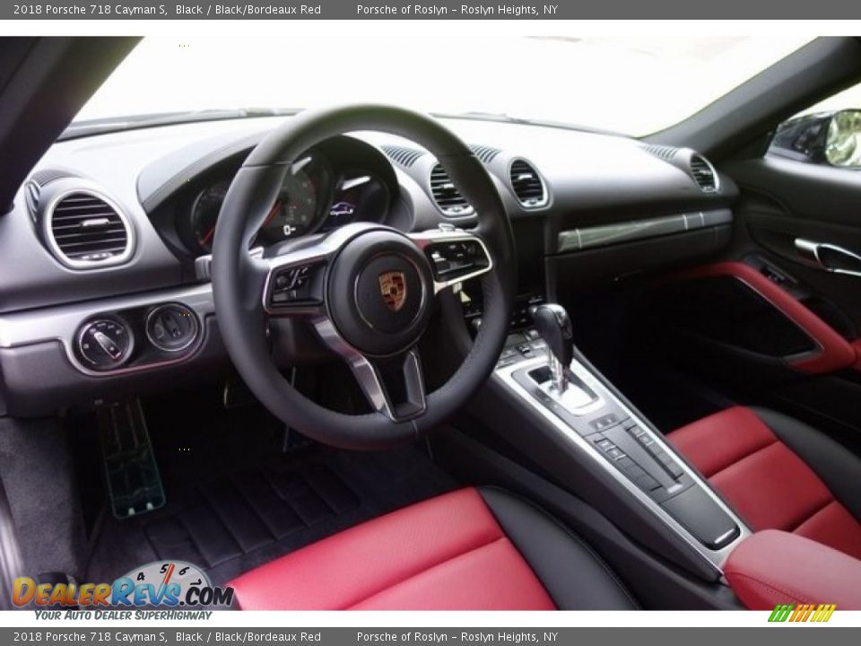 2018 Porsche 718 Cayman S Black / Black/Bordeaux Red Photo #13