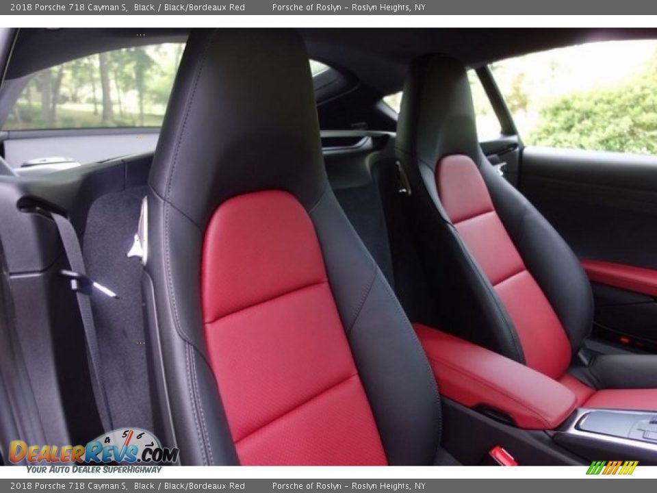 2018 Porsche 718 Cayman S Black / Black/Bordeaux Red Photo #15