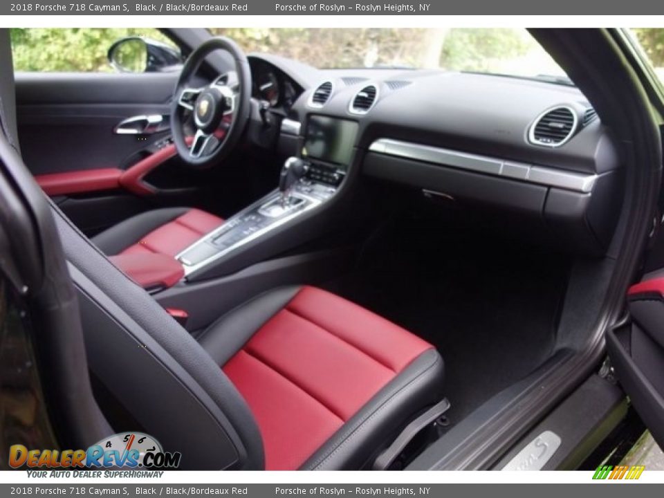 2018 Porsche 718 Cayman S Black / Black/Bordeaux Red Photo #16