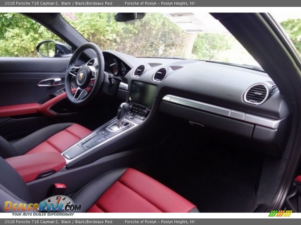 2018 Porsche 718 Cayman S Black / Black/Bordeaux Red Photo #18