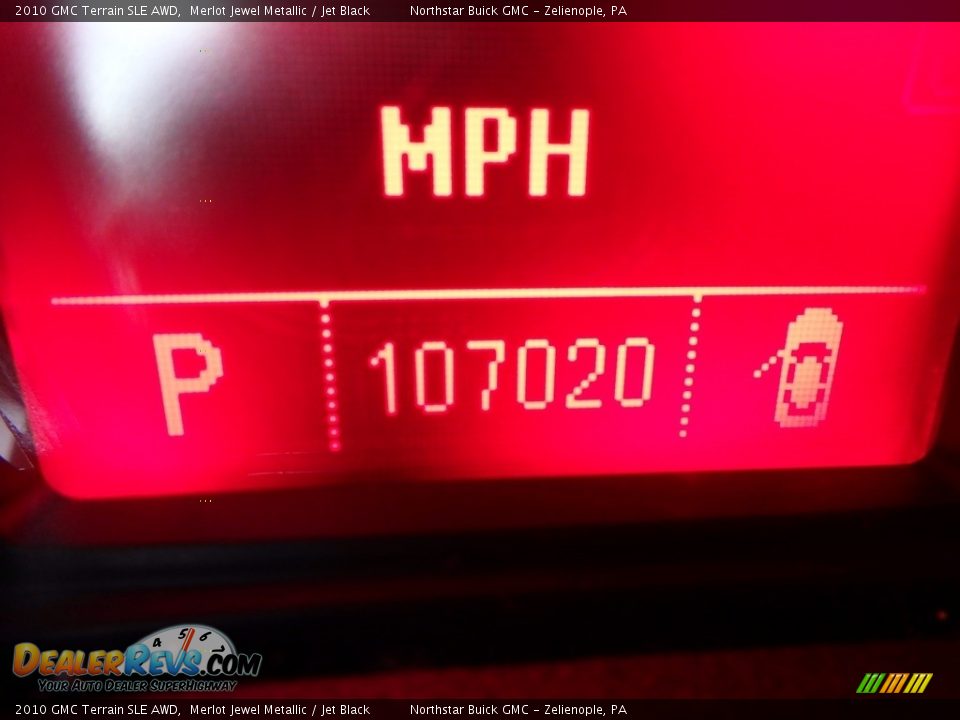 2010 GMC Terrain SLE AWD Merlot Jewel Metallic / Jet Black Photo #25