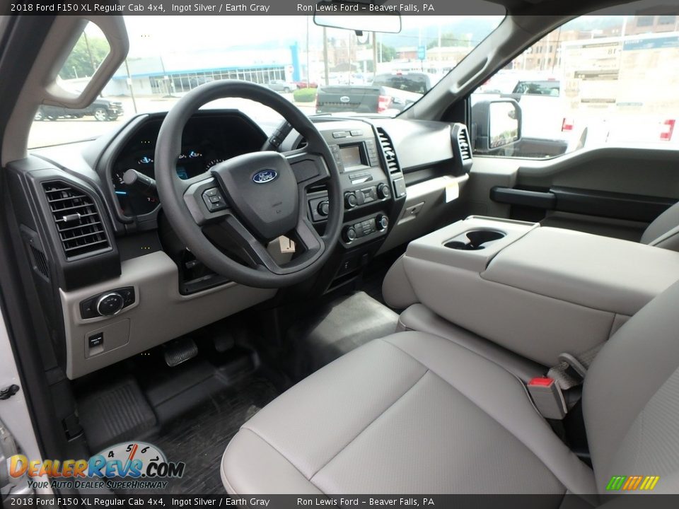 Earth Gray Interior - 2018 Ford F150 XL Regular Cab 4x4 Photo #13
