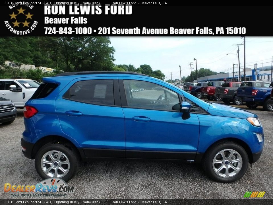 2018 Ford EcoSport SE 4WD Lightning Blue / Ebony Black Photo #1