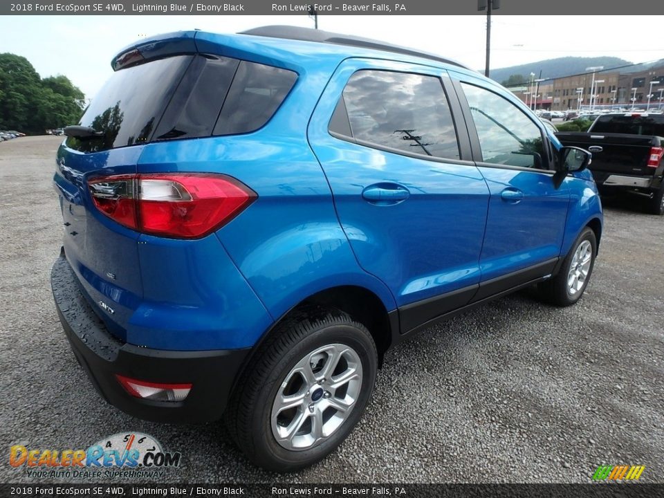 2018 Ford EcoSport SE 4WD Lightning Blue / Ebony Black Photo #3