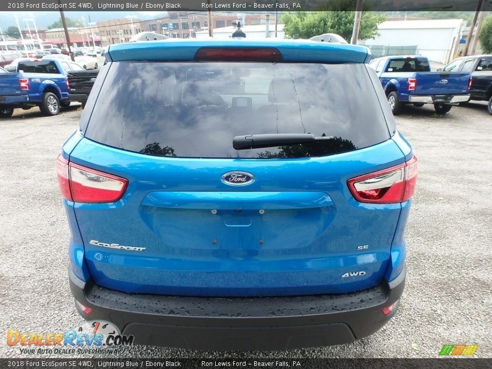 2018 Ford EcoSport SE 4WD Lightning Blue / Ebony Black Photo #4