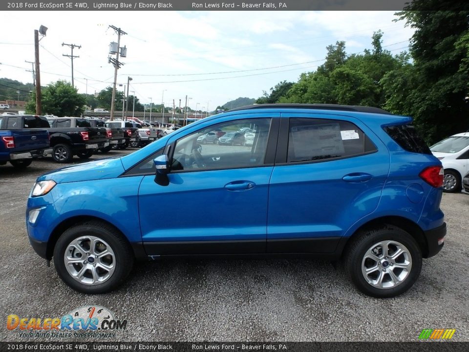 2018 Ford EcoSport SE 4WD Lightning Blue / Ebony Black Photo #7