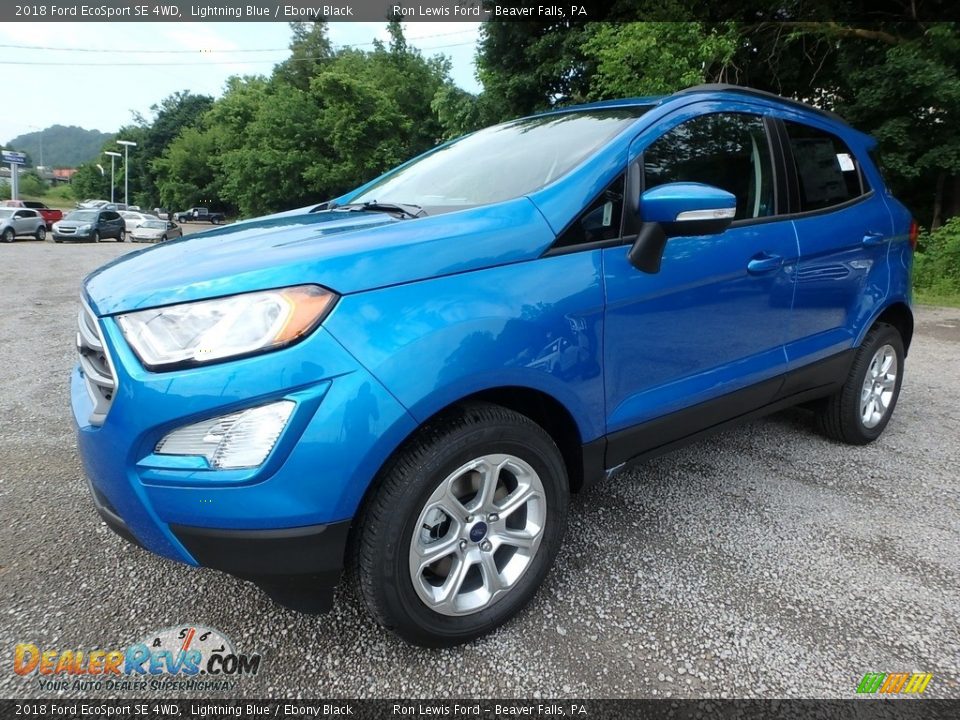 2018 Ford EcoSport SE 4WD Lightning Blue / Ebony Black Photo #8
