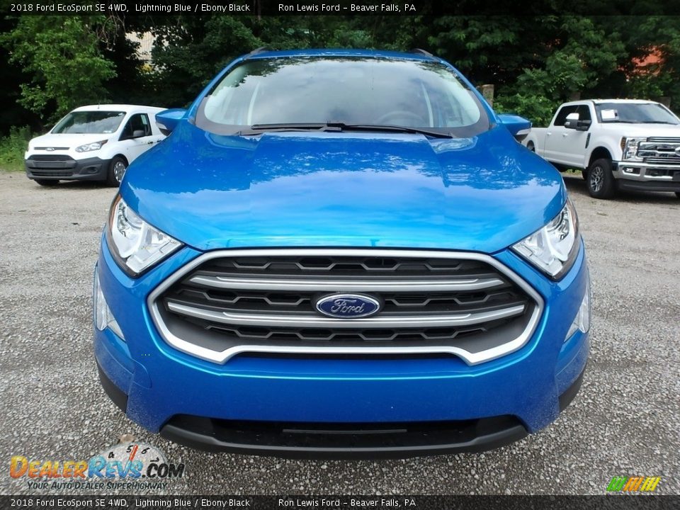 2018 Ford EcoSport SE 4WD Lightning Blue / Ebony Black Photo #9