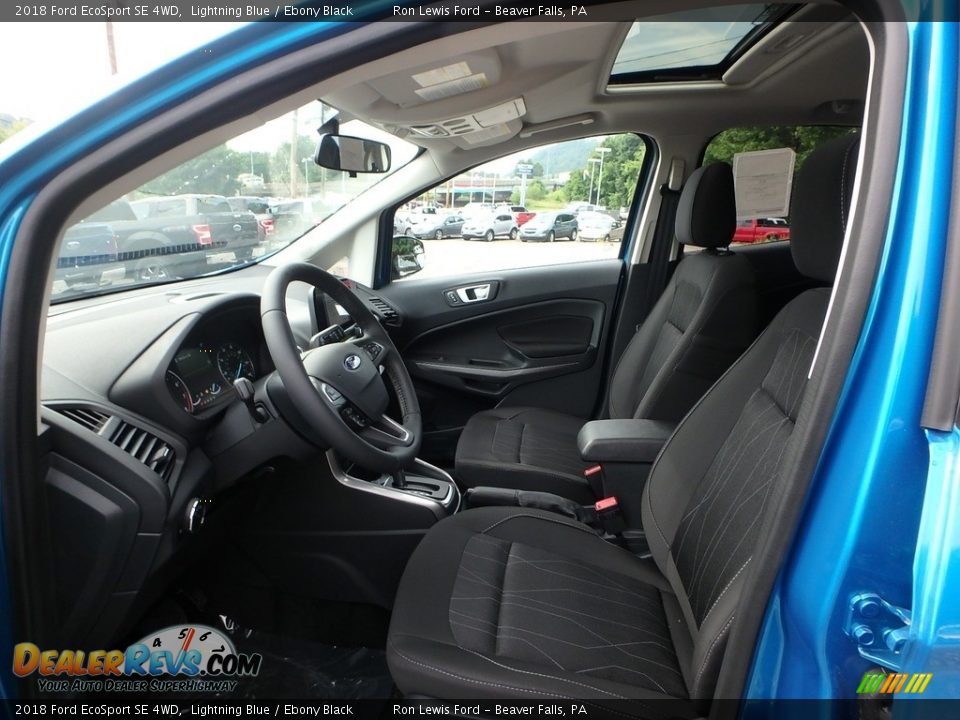 2018 Ford EcoSport SE 4WD Lightning Blue / Ebony Black Photo #11