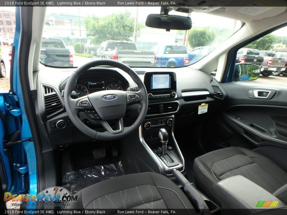 2018 Ford EcoSport SE 4WD Lightning Blue / Ebony Black Photo #13