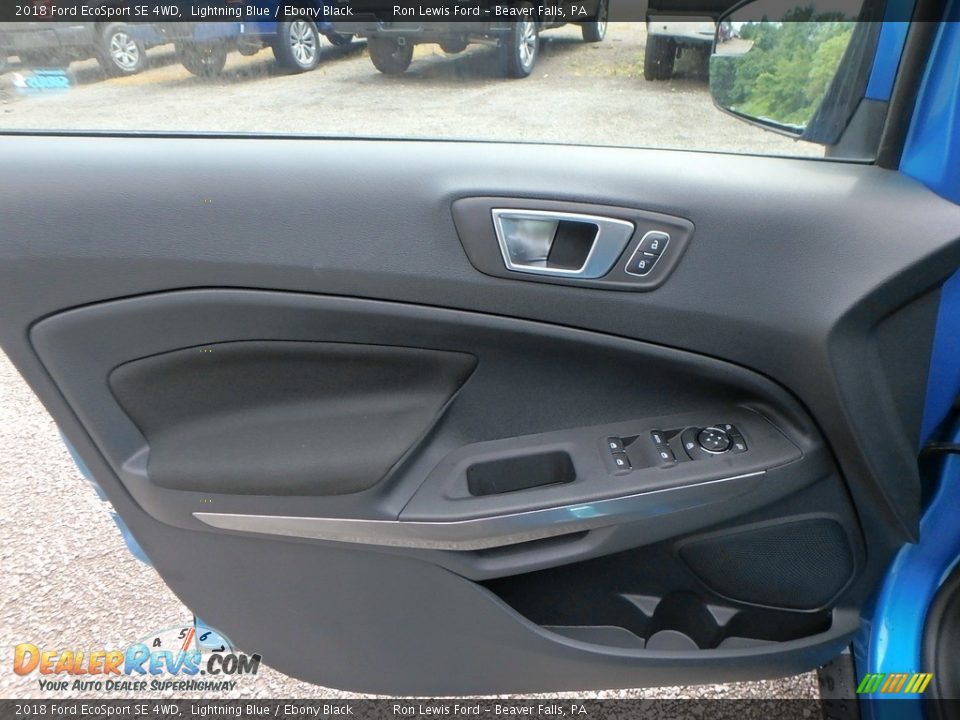 2018 Ford EcoSport SE 4WD Lightning Blue / Ebony Black Photo #14
