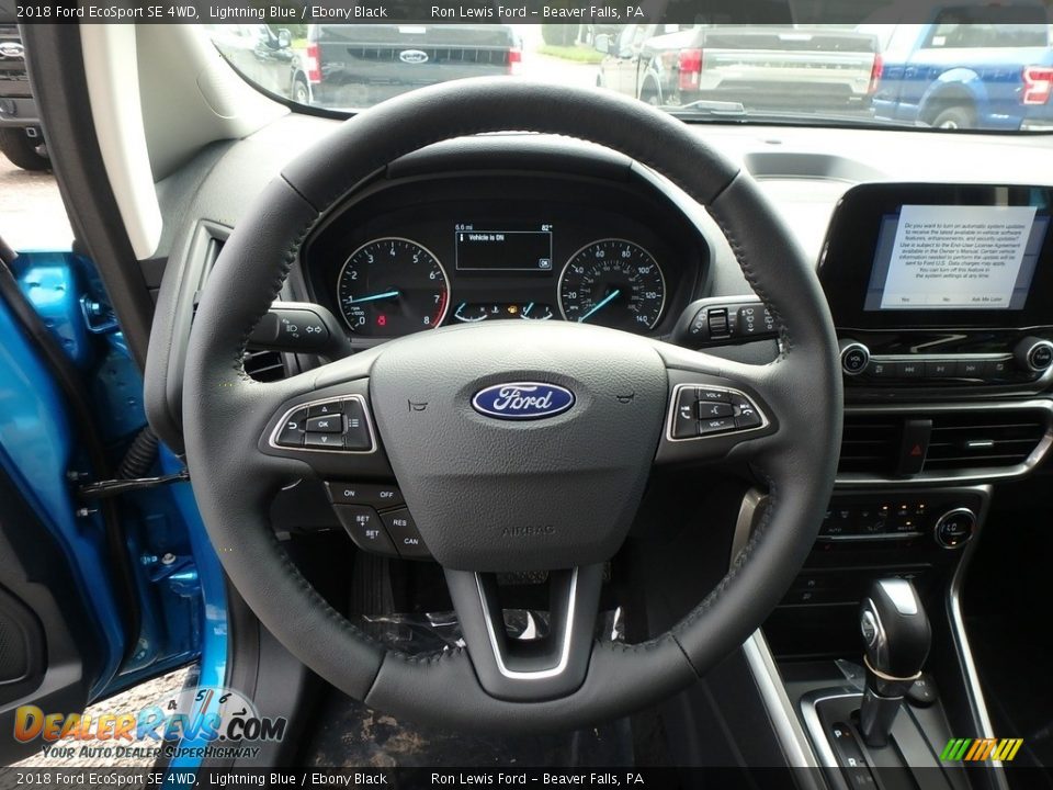 2018 Ford EcoSport SE 4WD Lightning Blue / Ebony Black Photo #18