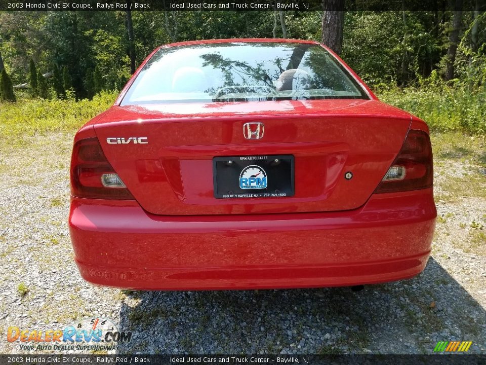 2003 Honda Civic EX Coupe Rallye Red / Black Photo #7
