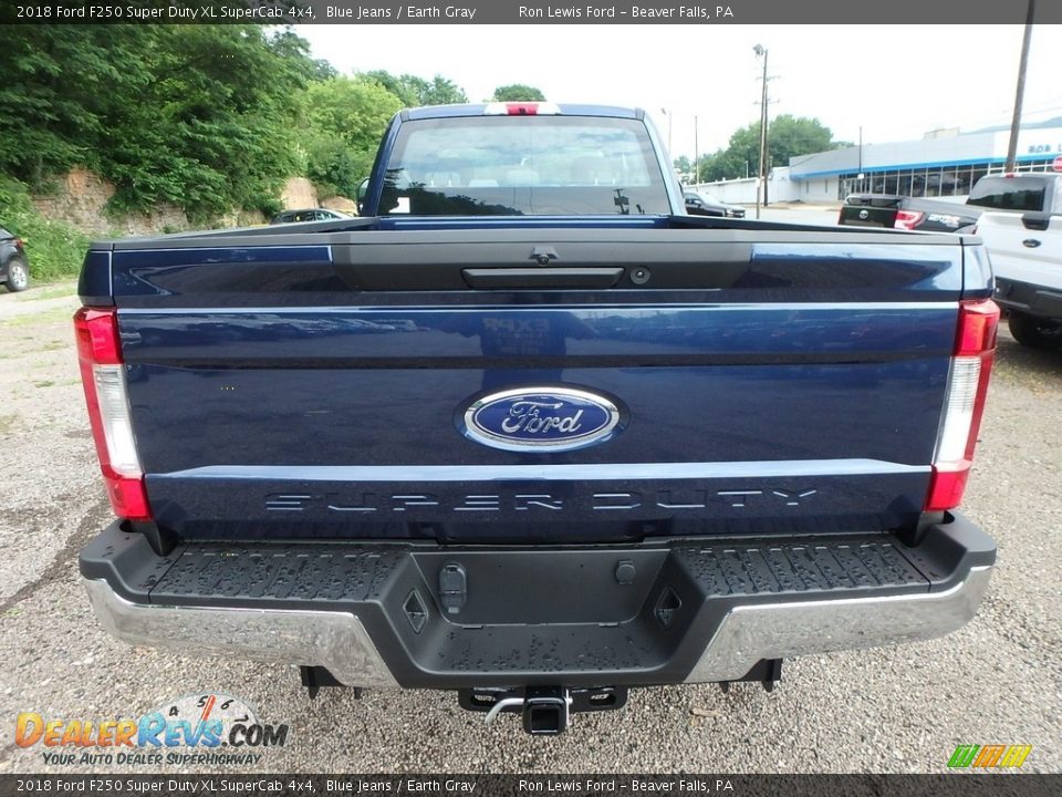 2018 Ford F250 Super Duty XL SuperCab 4x4 Blue Jeans / Earth Gray Photo #4