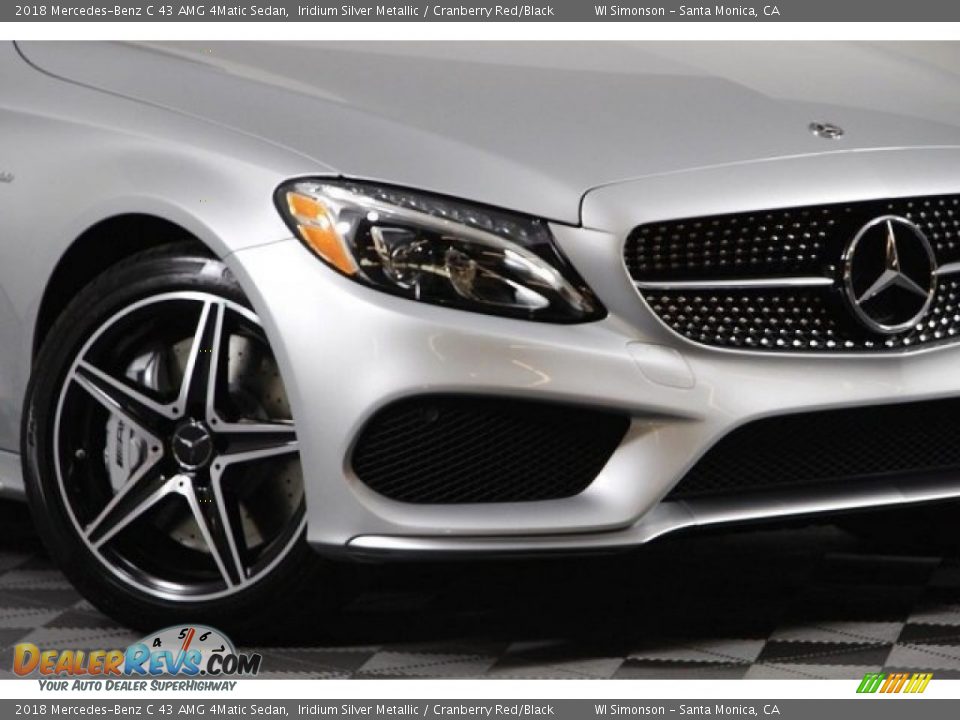 2018 Mercedes-Benz C 43 AMG 4Matic Sedan Iridium Silver Metallic / Cranberry Red/Black Photo #2