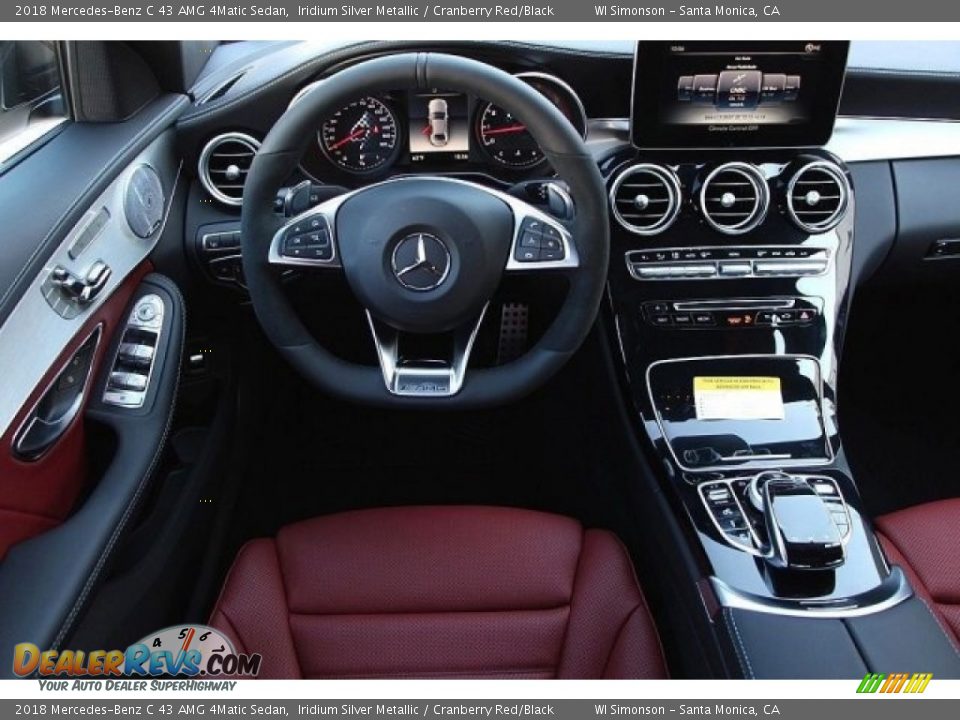 2018 Mercedes-Benz C 43 AMG 4Matic Sedan Iridium Silver Metallic / Cranberry Red/Black Photo #8