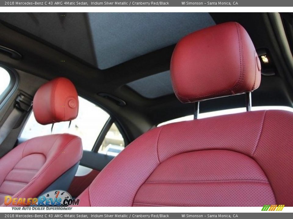 2018 Mercedes-Benz C 43 AMG 4Matic Sedan Iridium Silver Metallic / Cranberry Red/Black Photo #9