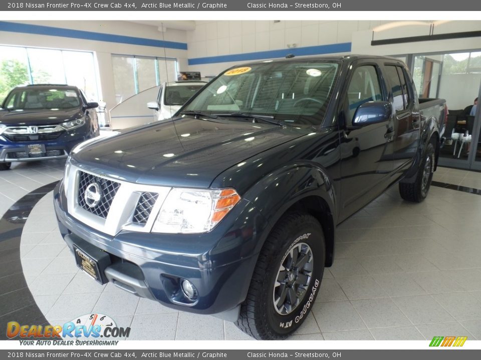 2018 Nissan Frontier Pro-4X Crew Cab 4x4 Arctic Blue Metallic / Graphite Photo #1