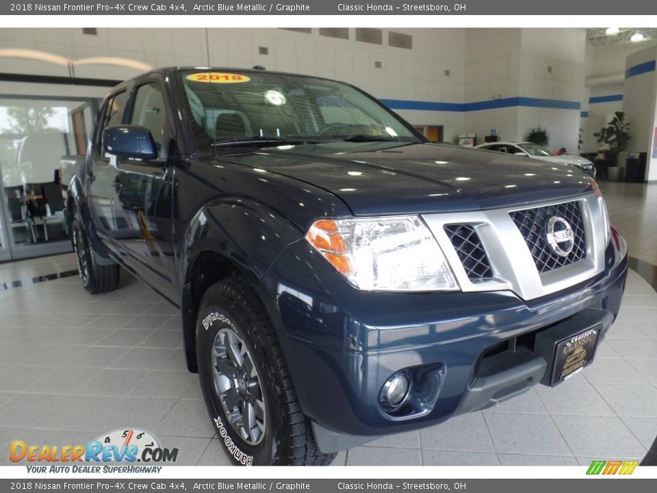 2018 Nissan Frontier Pro-4X Crew Cab 4x4 Arctic Blue Metallic / Graphite Photo #6