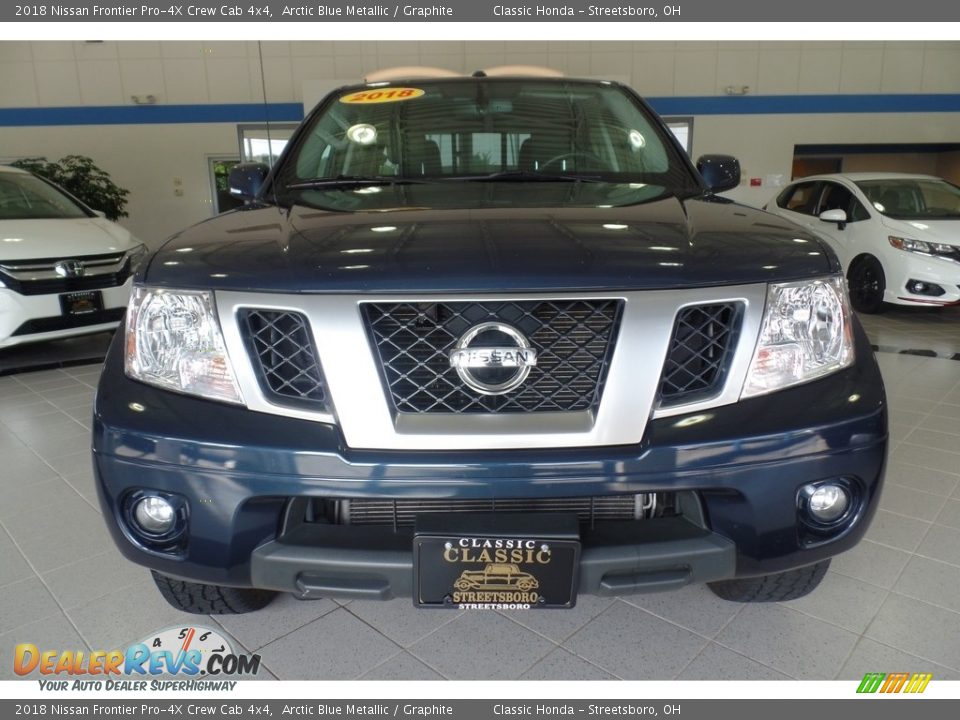 2018 Nissan Frontier Pro-4X Crew Cab 4x4 Arctic Blue Metallic / Graphite Photo #13