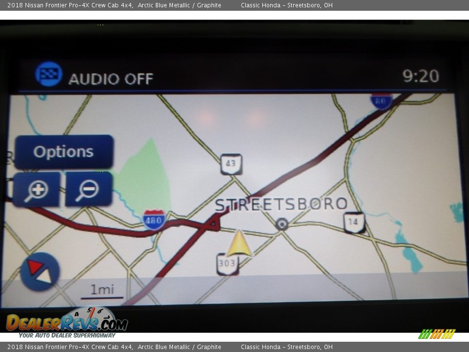 2018 Nissan Frontier Pro-4X Crew Cab 4x4 Arctic Blue Metallic / Graphite Photo #25
