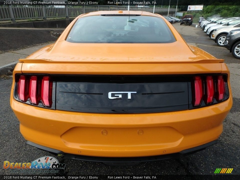 2018 Ford Mustang GT Premium Fastback Orange Fury / Ebony Photo #3