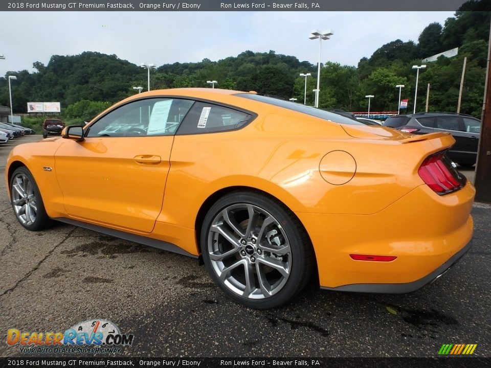 2018 Ford Mustang GT Premium Fastback Orange Fury / Ebony Photo #4