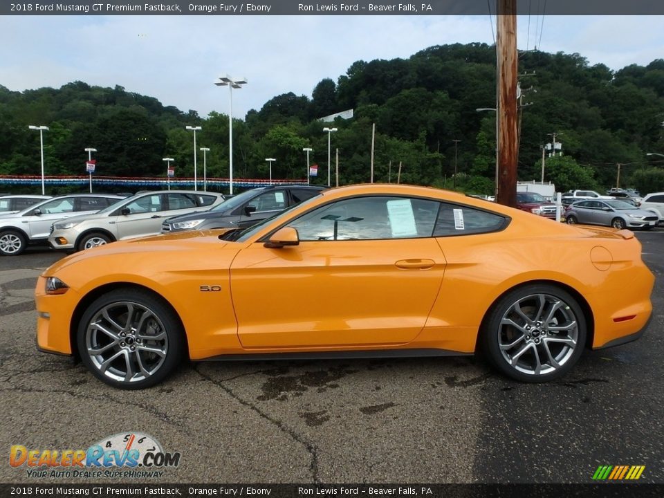 Orange Fury 2018 Ford Mustang GT Premium Fastback Photo #5