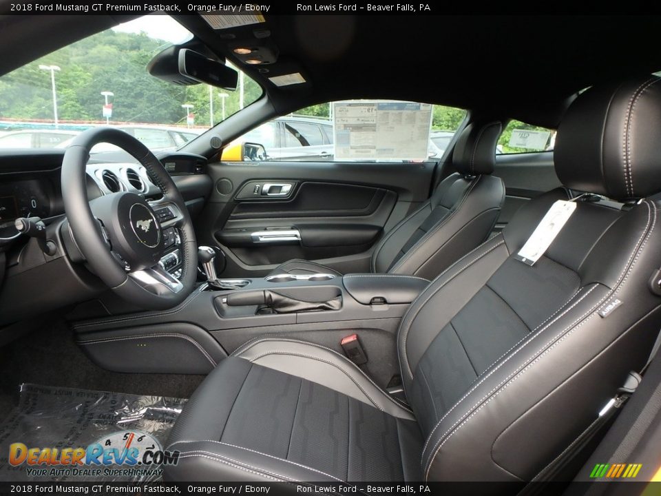 Front Seat of 2018 Ford Mustang GT Premium Fastback Photo #11