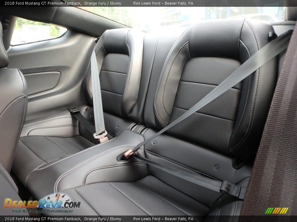 Rear Seat of 2018 Ford Mustang GT Premium Fastback Photo #12