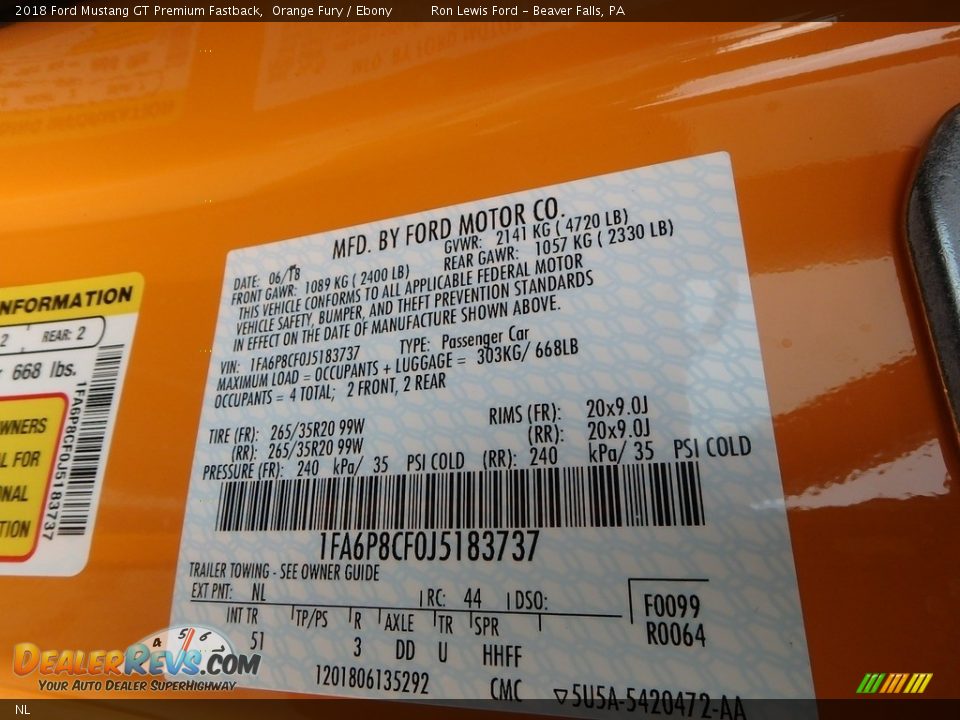 NL - 2018 Ford Mustang