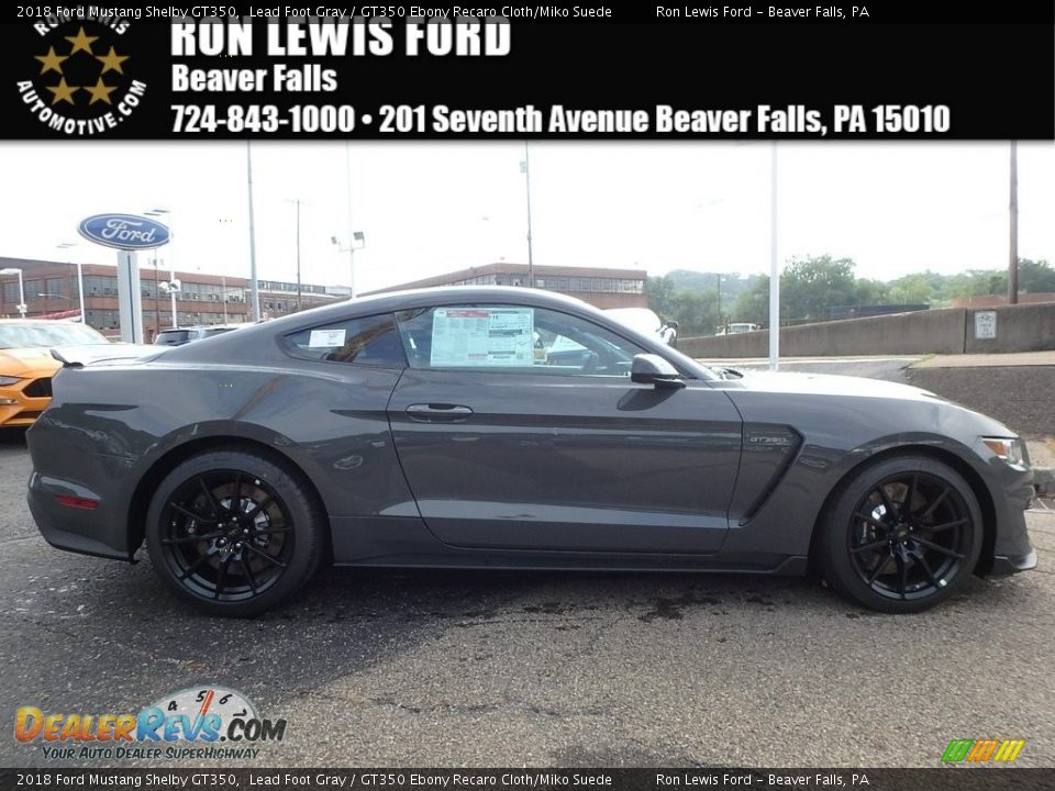 2018 Ford Mustang Shelby GT350 Lead Foot Gray / GT350 Ebony Recaro Cloth/Miko Suede Photo #1