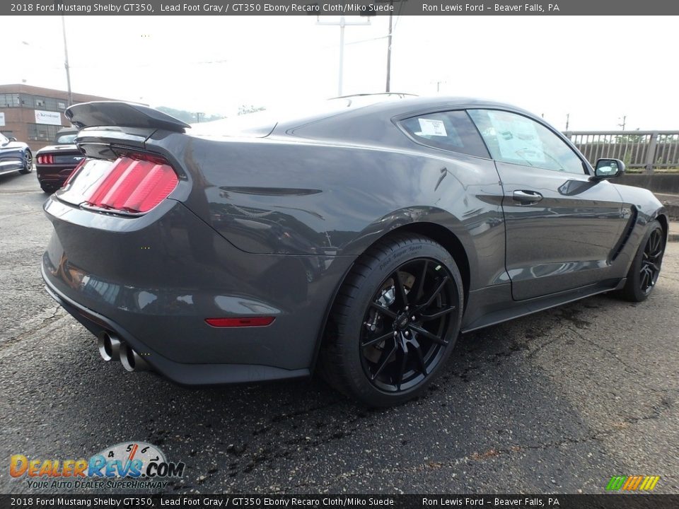 2018 Ford Mustang Shelby GT350 Lead Foot Gray / GT350 Ebony Recaro Cloth/Miko Suede Photo #2