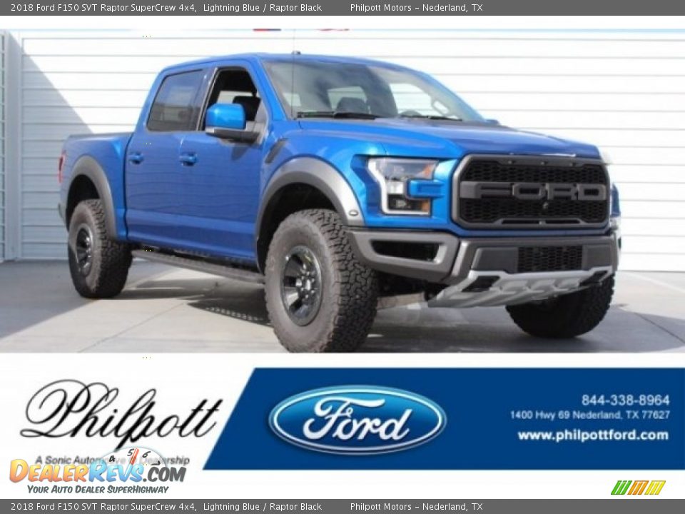 2018 Ford F150 SVT Raptor SuperCrew 4x4 Lightning Blue / Raptor Black Photo #1