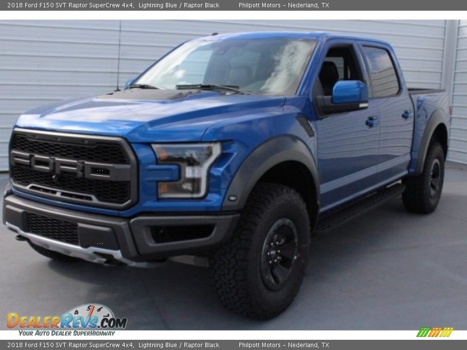 2018 Ford F150 SVT Raptor SuperCrew 4x4 Lightning Blue / Raptor Black Photo #3
