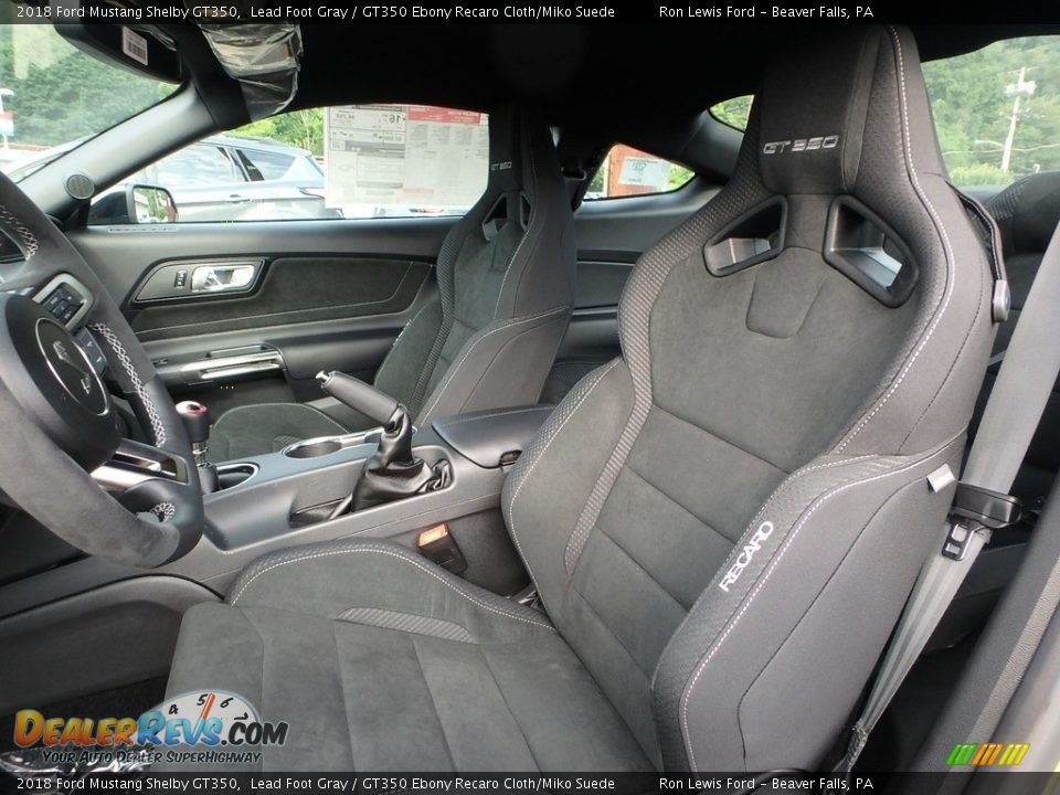 GT350 Ebony Recaro Cloth/Miko Suede Interior - 2018 Ford Mustang Shelby GT350 Photo #12