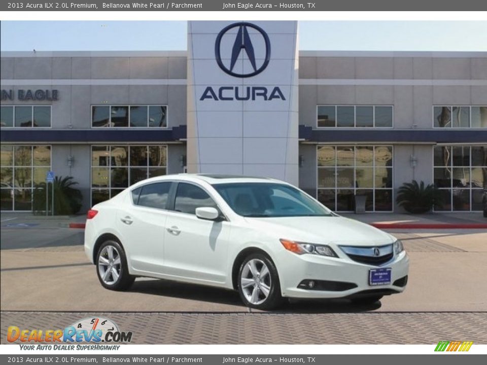 2013 Acura ILX 2.0L Premium Bellanova White Pearl / Parchment Photo #1