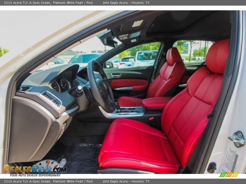 2019 Acura TLX A-Spec Sedan Platinum White Pearl / Red Photo #20